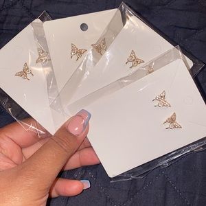 GOLD DAINTY BUTTERFLY EARRINGS
